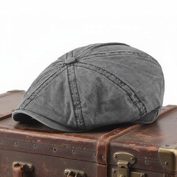 Washed Cotton Newsboy Cap | MALIBU