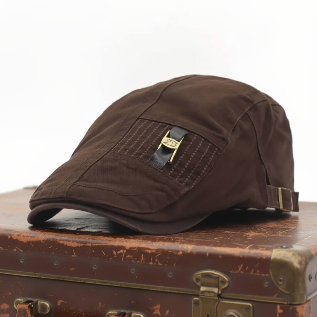 Twill Cotton Flat Cap | HARTFORD