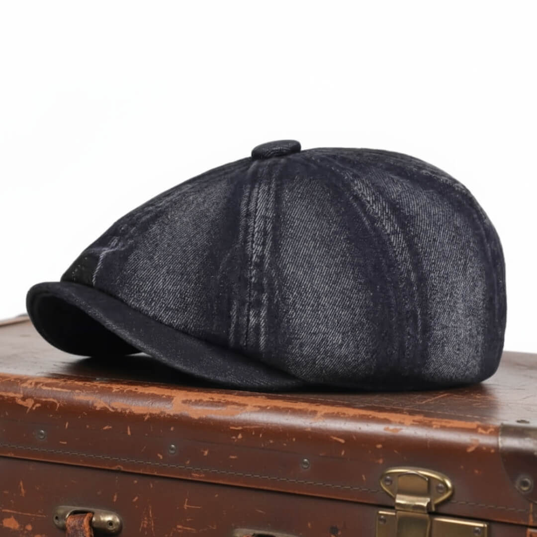 Denim Newsboy Cap | LUCERNE