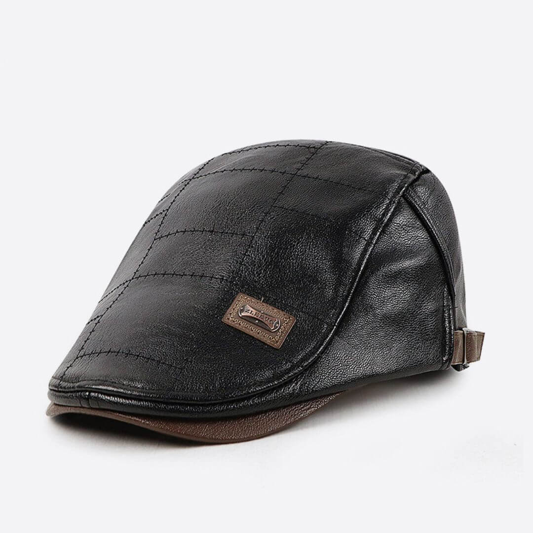 Vegan Leather Flat Cap | COLUMBUS