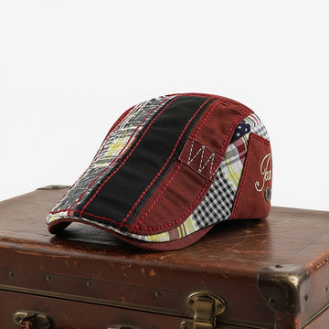 Patchwork Cotton Flat Cap | DELTA