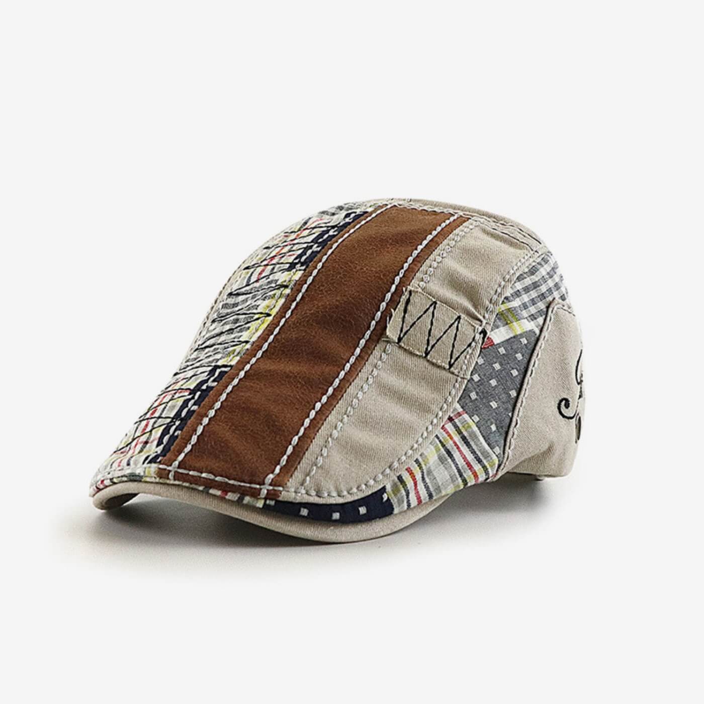 Patchwork Cotton Flat Cap | DELTA