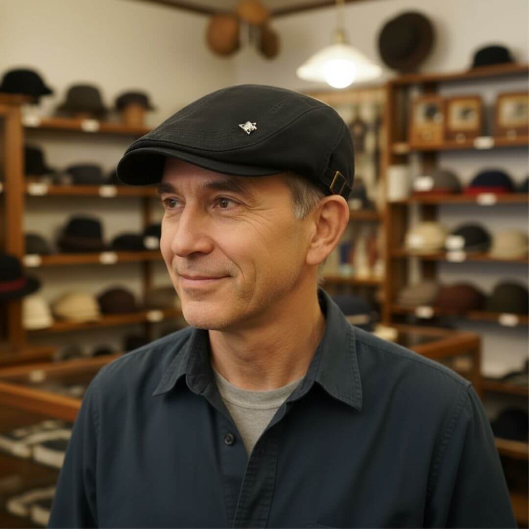 Structured Cotton Flat Cap | MINNEAPOLIS